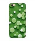 Printed Back Cover for Vivo Y69 Close Up Green Background With White Polka Dots