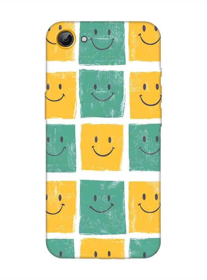 Printed Back Cover for Vivo Y71I Close Up Pattern Smiley Faces