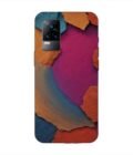 Printed Back Cover for Vivo Y73 Closeup Color Textured Surface