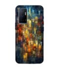 Printed Back Cover for Vivo Y75 (4G) Close Up Colorful Mosaic Squares Shapes