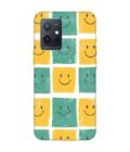 Printed Back Cover for Vivo Y75 (5G) Close Up Pattern Smiley Faces