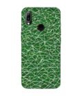 Printed Back Cover for Vivo Y83 Pro Close Up Green White Geometric Pattern