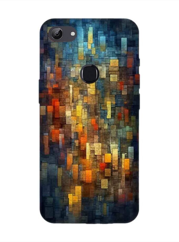 Printed Back Cover for Vivo Y83 Close Up Colorful Mosaic Squares Shapes