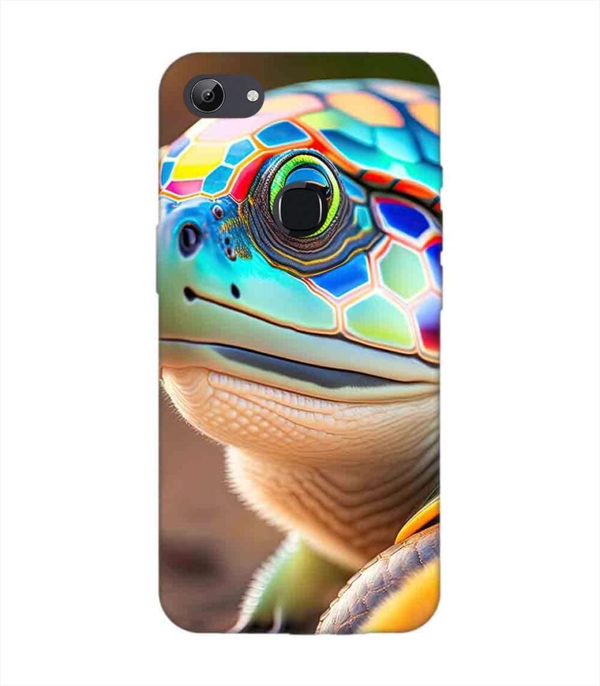 Printed Back Cover for Vivo Y83 Close Up Cute Turtle