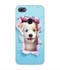 Printed Back Cover for Vivo Y83 Close Up Dog Looking Out Hole Wall