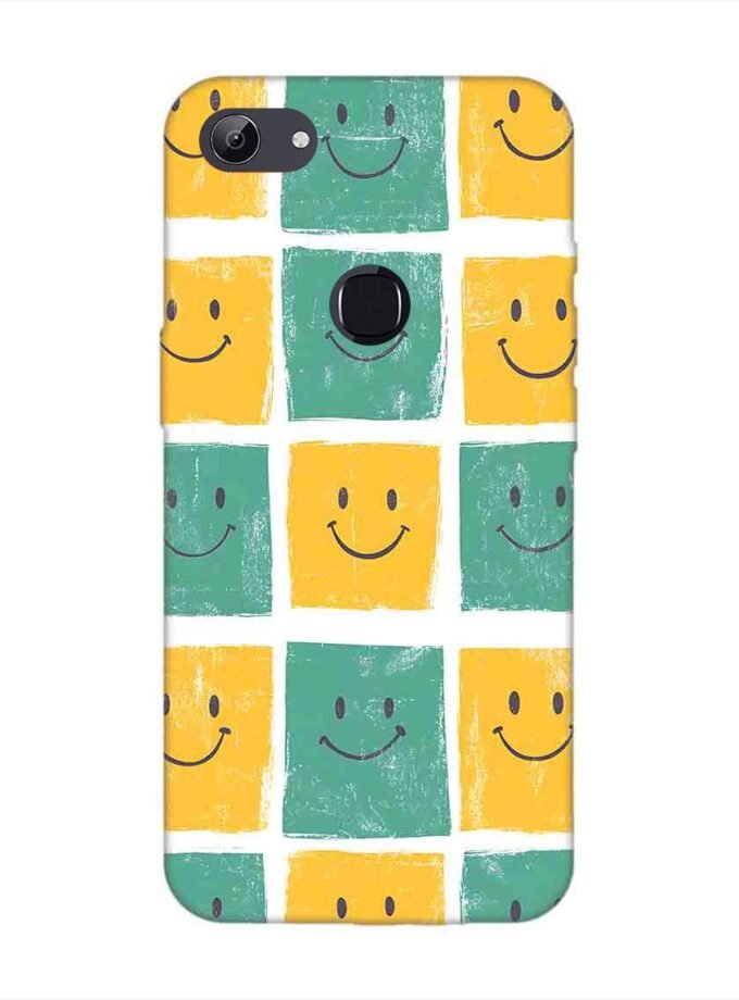 Printed Back Cover for Vivo Y83 Close Up Pattern Smiley Faces