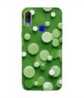 Printed Back Cover for Vivo Y85 Close Up Green Background With White Polka Dots