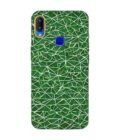Printed Back Cover for Vivo Y85 Close Up Green White Geometric Pattern