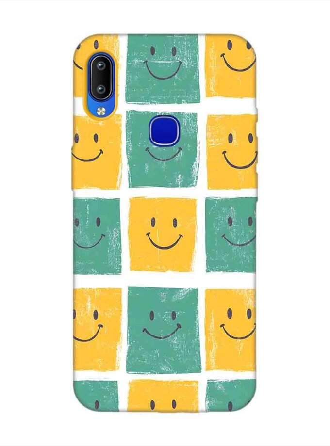 Printed Back Cover for Vivo Y89 Close Up Pattern Smiley Faces