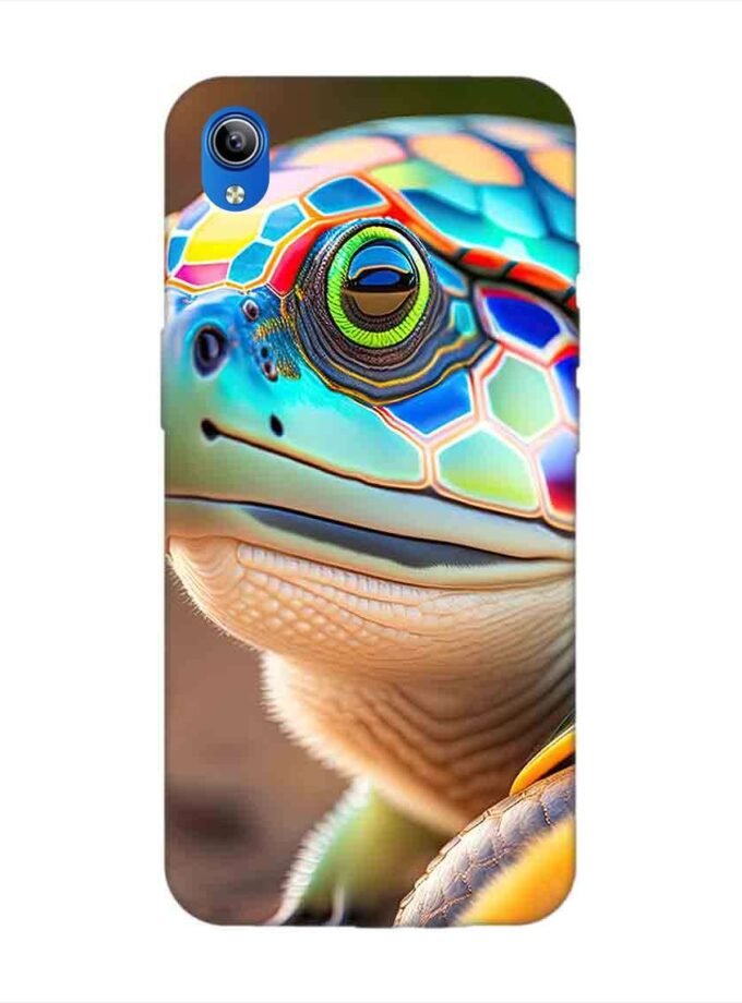 Printed Back Cover for Vivo Y90 Close Up Cute Turtle