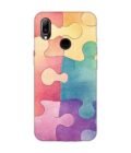 Printed Back Cover for Vivo Y91 Close Up Colorful Puzzle Piece