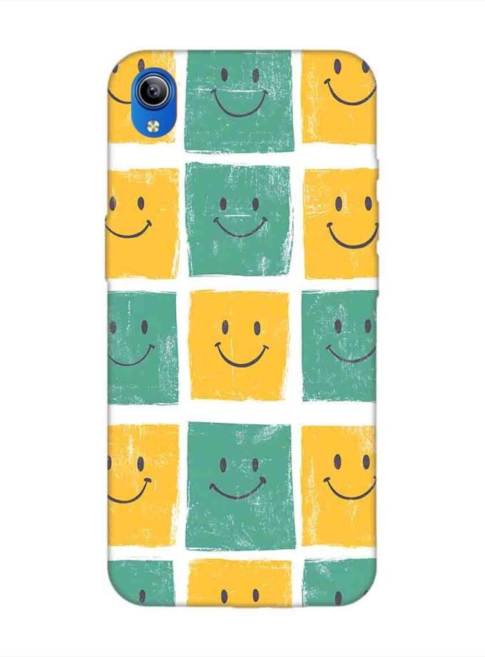 Printed Back Cover for Vivo Y91I Close Up Pattern Smiley Faces