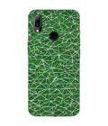 Printed Back Cover for Vivo Y95 Close Up Green White Geometric Pattern