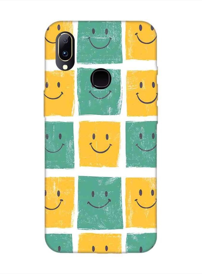 Printed Back Cover for Vivo Y95 Close Up Pattern Smiley Faces