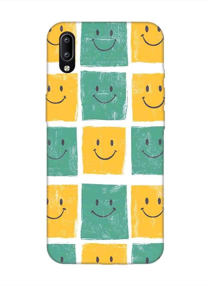 Printed Back Cover for Vivo Y97 Close Up Pattern Smiley Faces