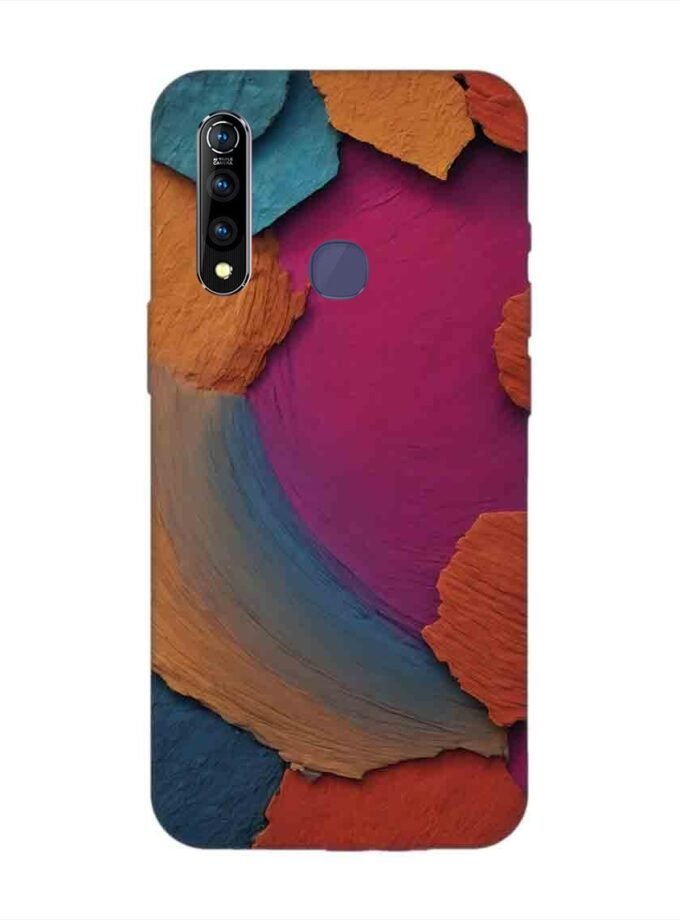 Printed Back Cover for Vivo Z1 Pro Closeup Color Textured Surface