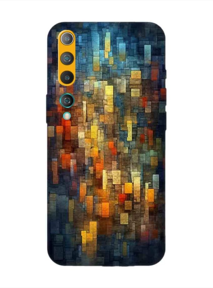 Custom Printed Case Cover for Xiaomi Mi 10 Close Up Colorful Mosaic Squares Shapes