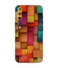 Custom Printed Case Cover for Xiaomi Mi 10 Close Up Colorful Wooden Wall With Lot Different Colors