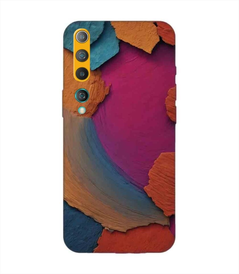 Custom Printed Case Cover for Xiaomi Mi 10 Closeup Color Textured Surface