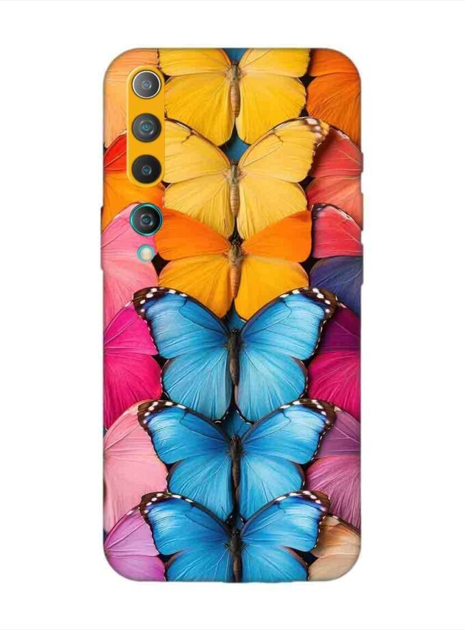 Custom Printed Case Cover for Xiaomi Mi 10 Closeup Colorful Butterfly Collection Display