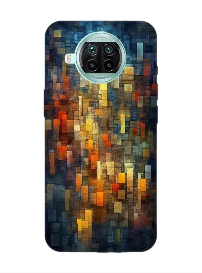 Custom Printed Case Cover for Xiaomi Mi 10I (5G) Close Up Colorful Mosaic Squares Shapes
