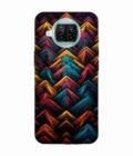 Custom Printed Case Cover for Xiaomi Mi 10I (5G) Close Up Colorful Pattern Triangles Black Background