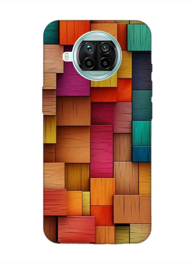 Custom Printed Case Cover for Xiaomi Mi 10I (5G) Close Up Colorful Wooden Wall With Lot Different Colors