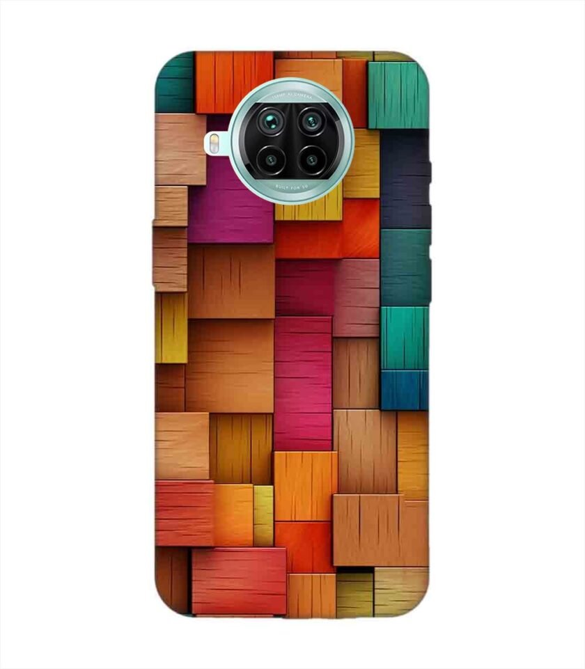 Custom Printed Case Cover for Xiaomi Mi 10I (5G) Close Up Colorful Wooden Wall With Lot Different Colors
