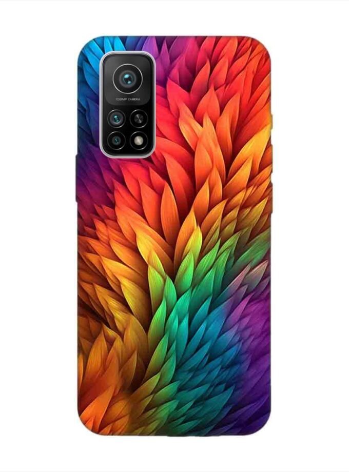 Custom Printed Case Cover for Xiaomi Mi 10T (5G) Close Up Colorful Flower With Many Leaves