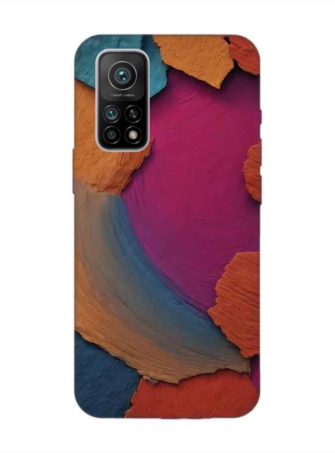 Custom Printed Case Cover for Xiaomi Mi 10T (5G) Closeup Color Textured Surface