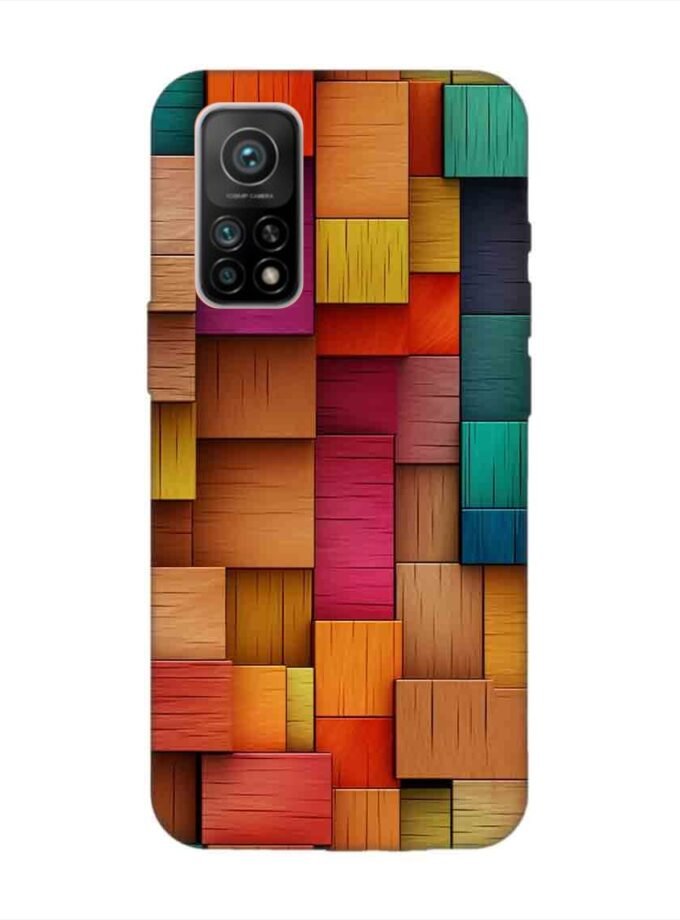 Custom Printed Case Cover for Xiaomi Mi 10T Pro (5G) Close Up Colorful Wooden Wall With Lot Different Colors