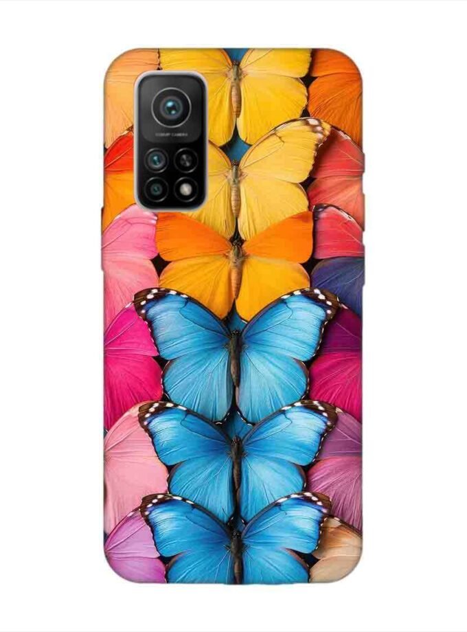 Custom Printed Case Cover for Xiaomi Mi 10T Pro (5G) Closeup Colorful Butterfly Collection Display
