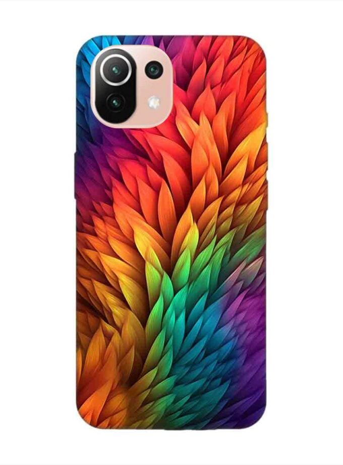 Custom Printed Case Cover for Xiaomi Mi 11 Lite Ne (5G) Close Up Colorful Flower With Many Leaves