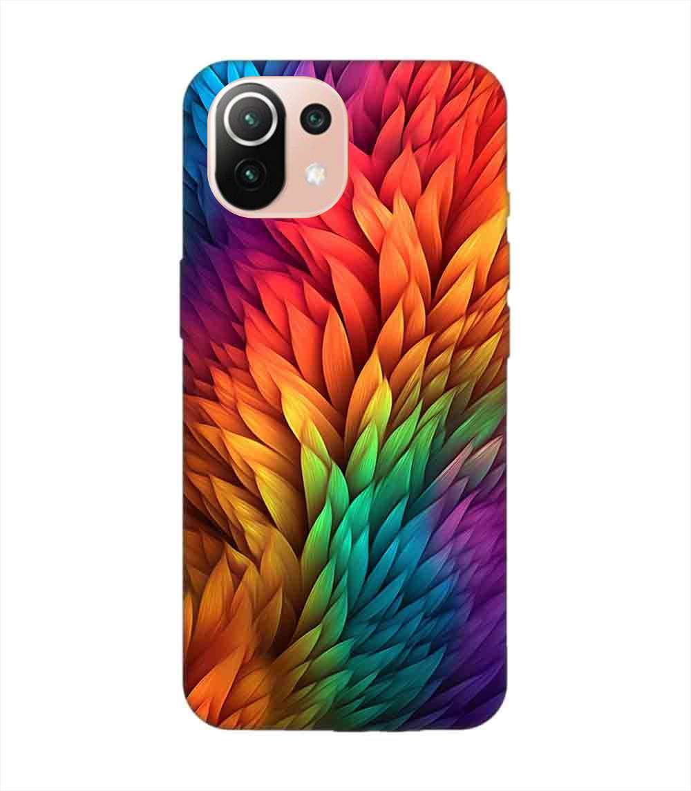 Custom Printed Case Cover for Xiaomi Mi 11 Lite Close Up Colorful Flower With Many Leaves