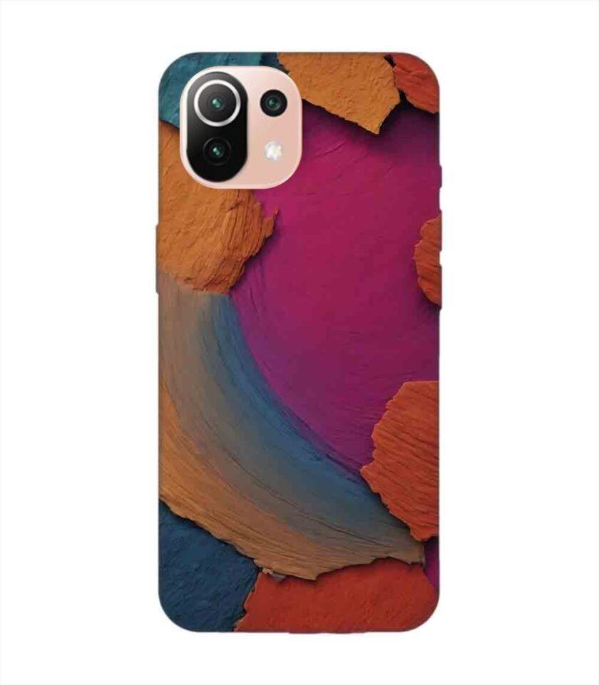 Custom Printed Case Cover for Xiaomi Mi 11 Lite Closeup Color Textured Surface