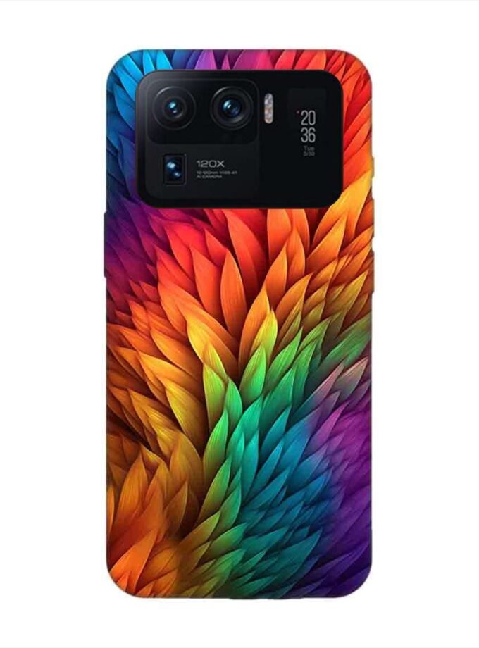 Custom Printed Case Cover for Xiaomi Mi 11 Ultra Close Up Colorful Flower With Many Leaves