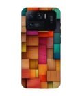 Custom Printed Case Cover for Xiaomi Mi 11 Ultra Close Up Colorful Wooden Wall With Lot Different Colors