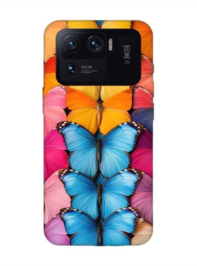 Custom Printed Case Cover for Xiaomi Mi 11 Ultra Closeup Colorful Butterfly Collection Display