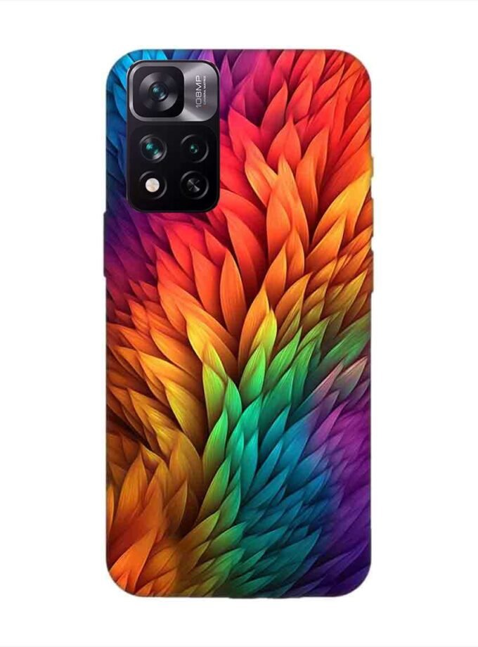 Custom Printed Case Cover for Xiaomi Mi 11I (5G) Close Up Colorful Flower With Many Leaves