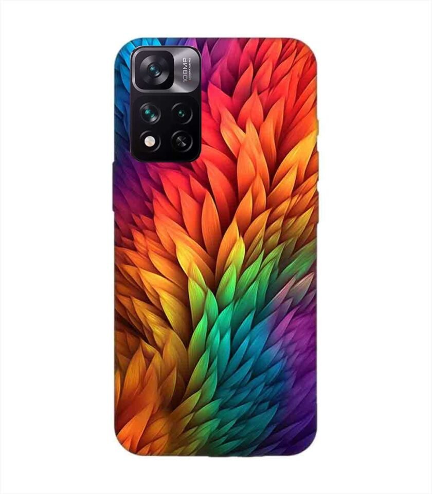 Custom Printed Case Cover for Xiaomi Mi 11I (5G) Close Up Colorful Flower With Many Leaves
