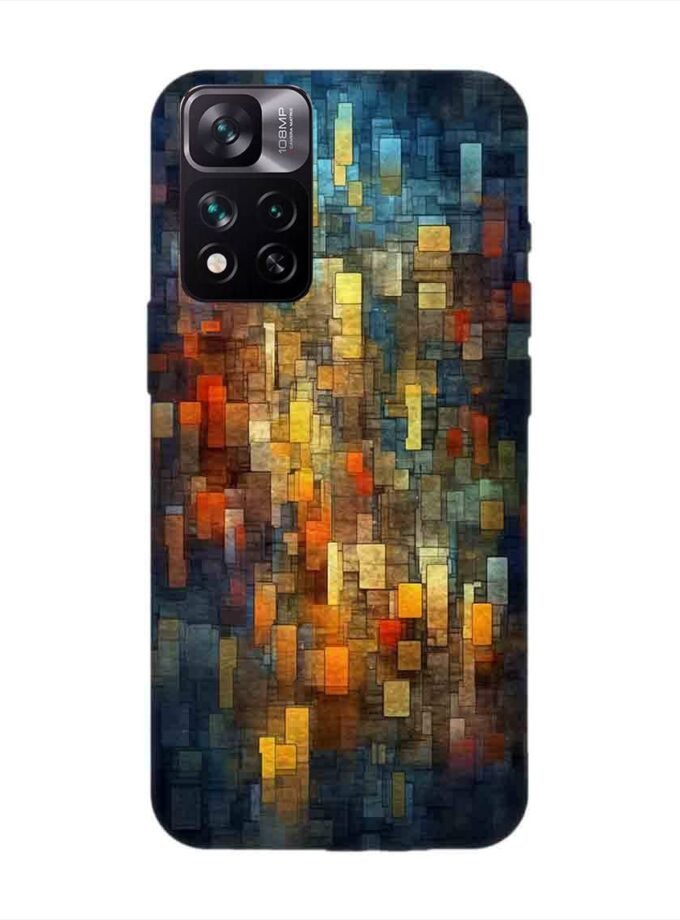 Custom Printed Case Cover for Xiaomi Mi 11I (5G) Close Up Colorful Mosaic Squares Shapes