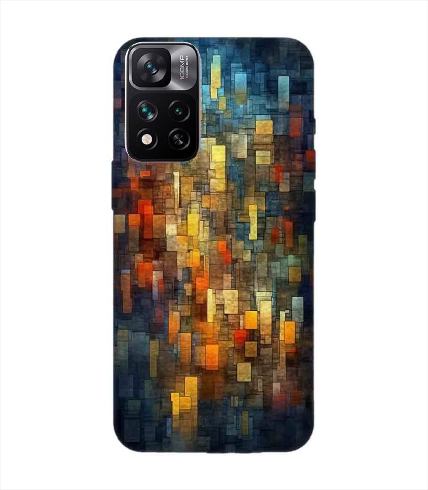 Custom Printed Case Cover for Xiaomi Mi 11I Hypercharge (5G) Close Up Colorful Mosaic Squares Shapes