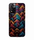 Custom Printed Case Cover for Xiaomi Mi 11I Hypercharge (5G) Close Up Colorful Pattern Triangles Black Background