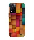 Custom Printed Case Cover for Xiaomi Mi 11I Hypercharge (5G) Close Up Colorful Wooden Wall With Lot Different Colors