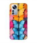 Custom Printed Case Cover for Xiaomi Mi 12 Pro (5G) Closeup Colorful Butterfly Collection Display