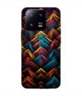 Custom Printed Case Cover for Xiaomi Mi 13 Pro (5G) Close Up Colorful Pattern Triangles Black Background