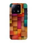 Custom Printed Case Cover for Xiaomi Mi 13 Pro (5G) Close Up Colorful Wooden Wall With Lot Different Colors