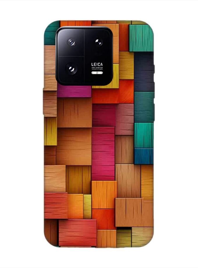 Custom Printed Case Cover for Xiaomi Mi 13 Pro (5G) Close Up Colorful Wooden Wall With Lot Different Colors