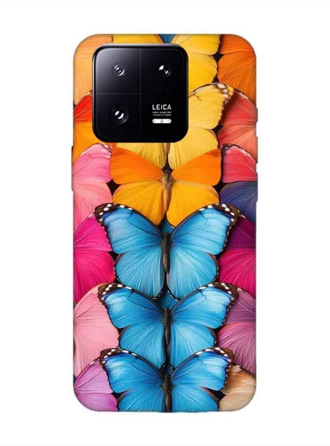 Custom Printed Case Cover for Xiaomi Mi 13 Pro (5G) Closeup Colorful Butterfly Collection Display
