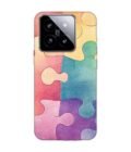 Custom Printed Case Cover for Xiaomi Mi 14 (5G) Close Up Colorful Puzzle Piece With One Missing